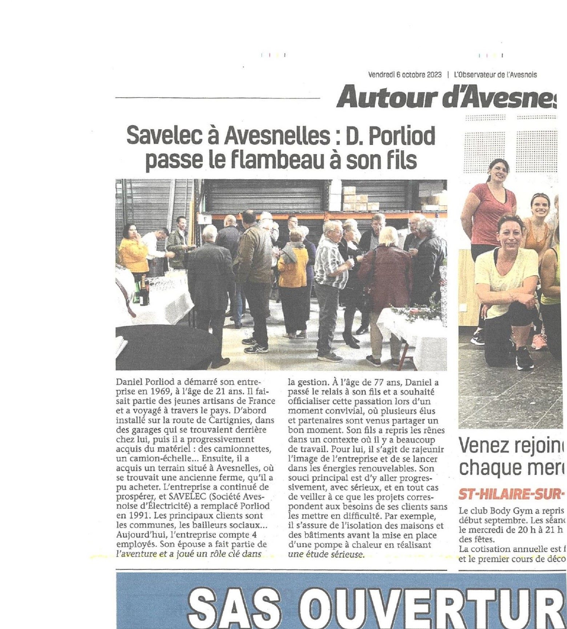 Article de presse SAVELEC 1